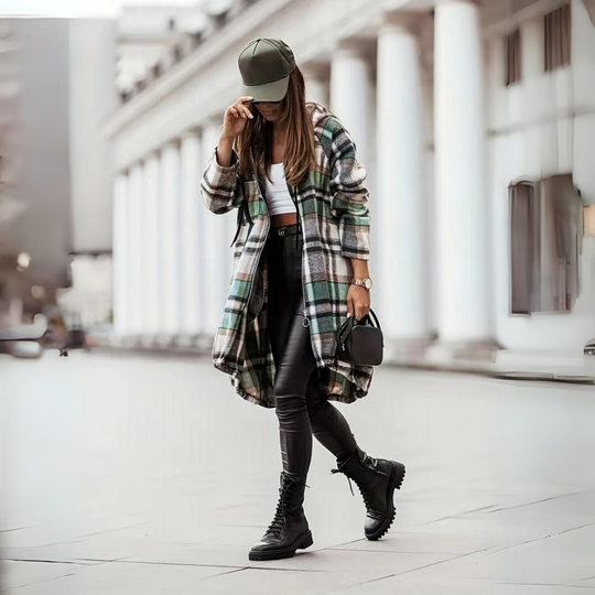 EB | Trendiger karierter Cardigan für Frauen