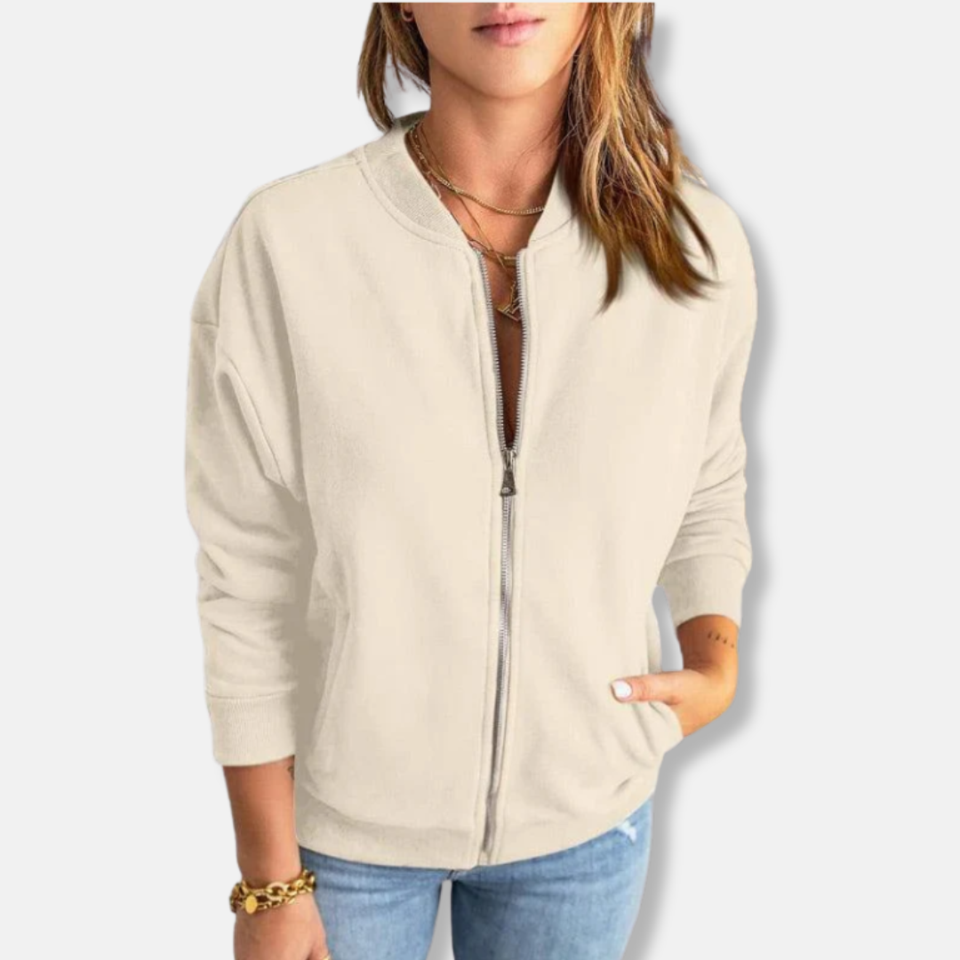EB | Jacke - Leicht - Lässige Passform - Reißverschluss - Rippenbündchen - Lässiger Look