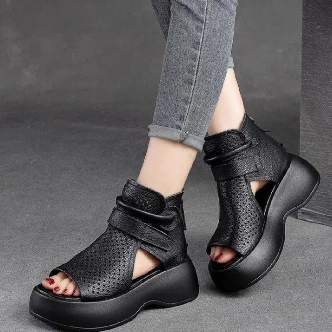 Zeitlose Leder-Orthopädische Sandalen EB