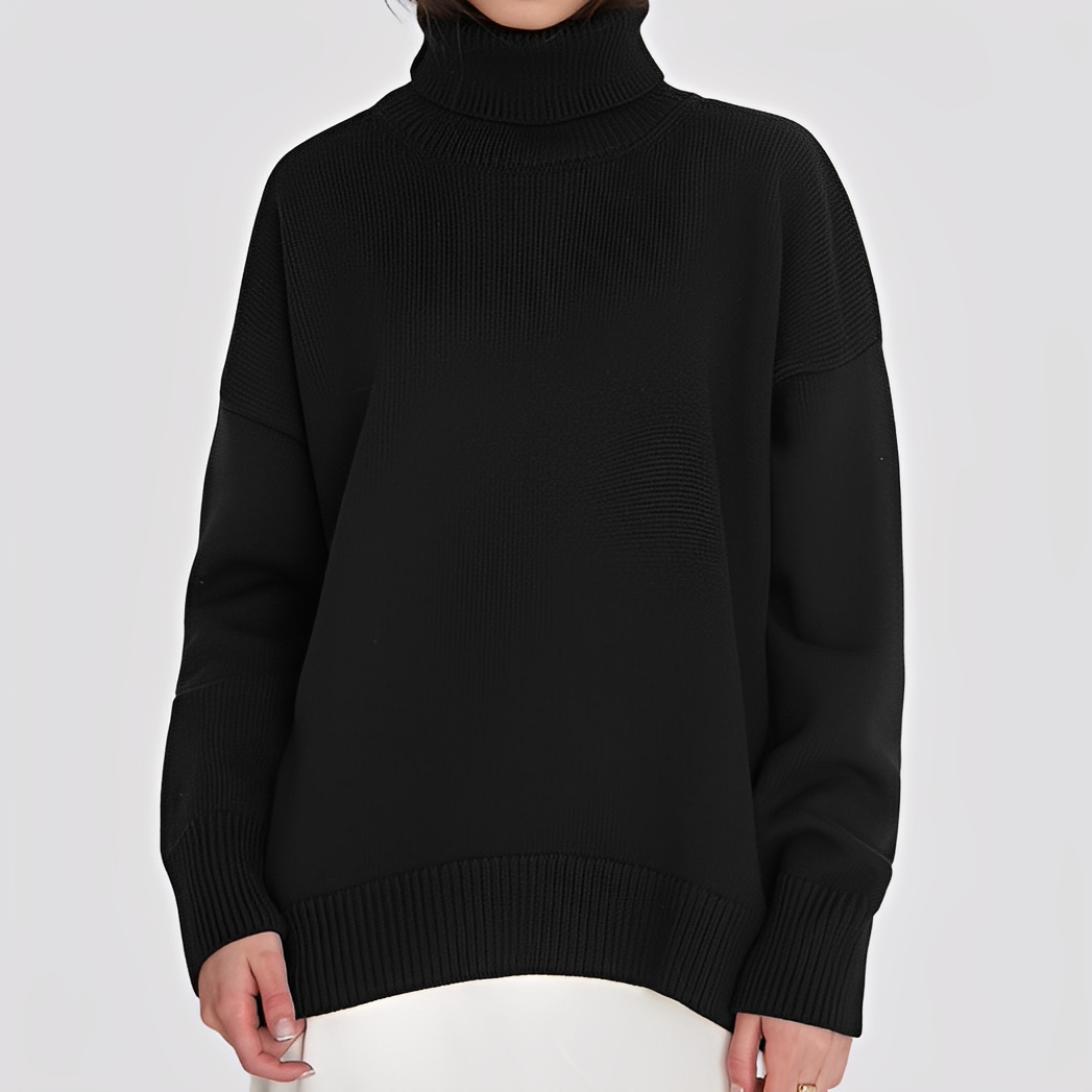 EB | Einfacher, Übergroßer Rollkragenpullover für Damen