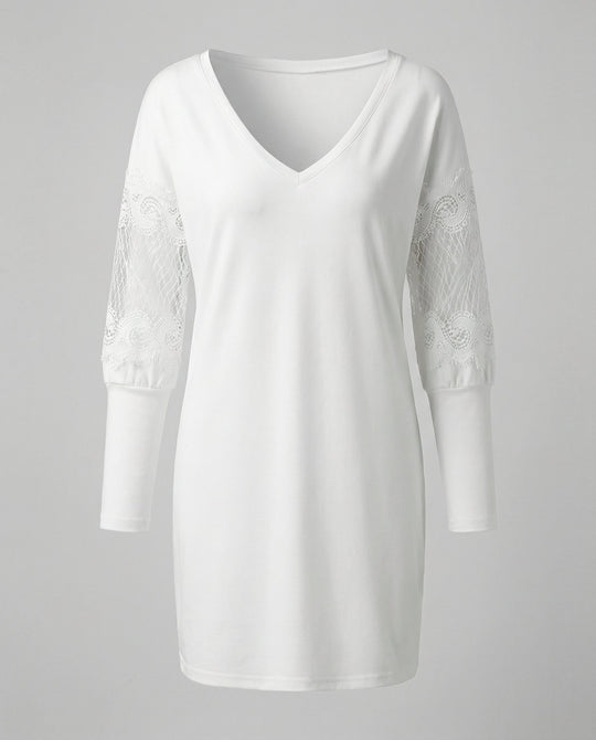 Schwarzes Blumen Mesh Midikleid | EB