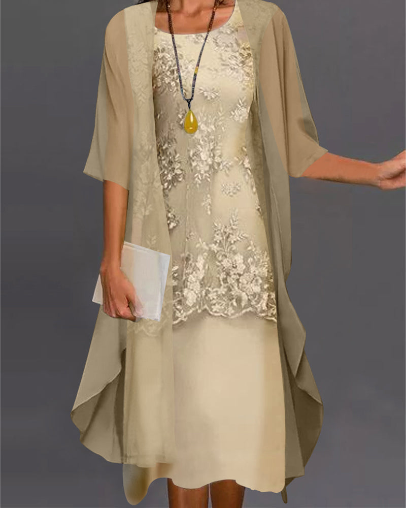 EB | Elegantes Chiffon-Kleid In Zwei Teilen