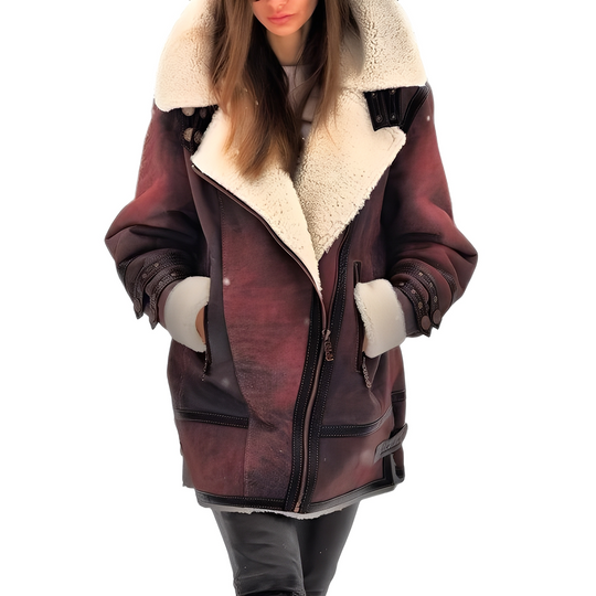 EB | Elegante Damen-Lederjacke mit gemütlichem Futter