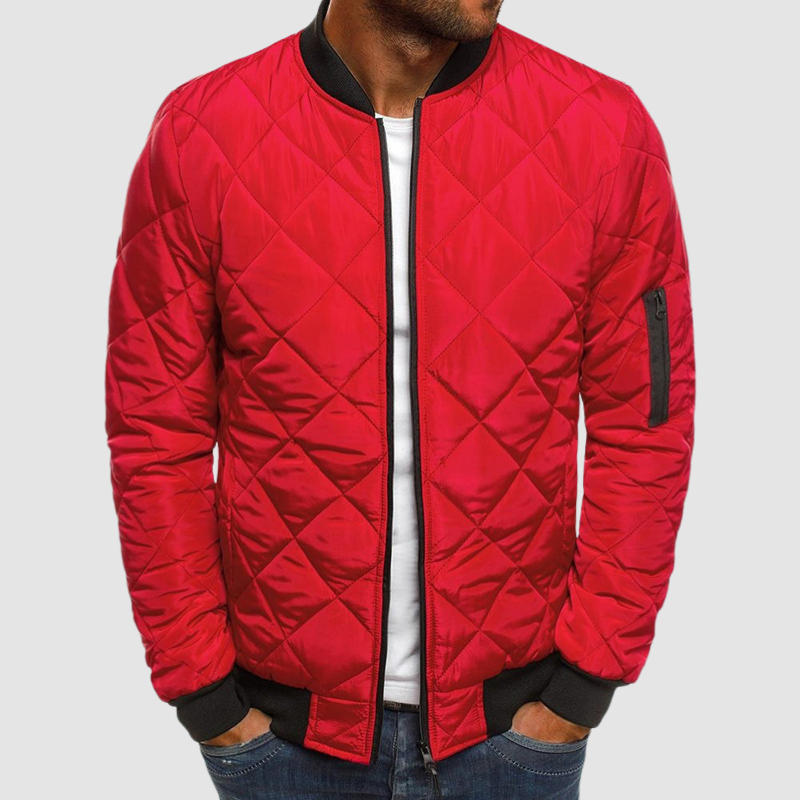 EB | Herren Bomber Steppjacke - Reißverschluss vorne & Taschen an den Ärmeln