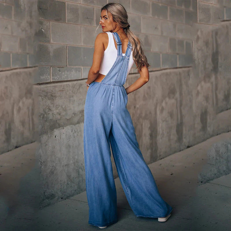 EB | Armelloser Trendiger Denim-Overall für Damen