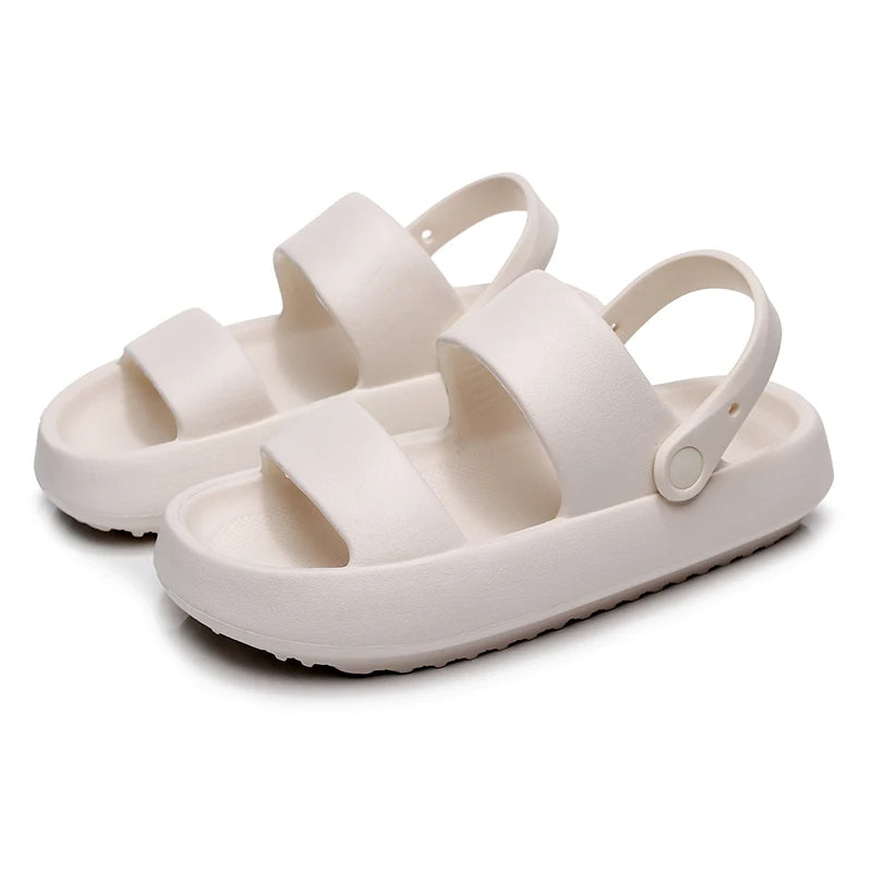 EB | Orthopädische Sandalen Comfort Plus Pantoletten mit Doppelriemen Gepolsterte, Lässige Slip-On-Sandalen