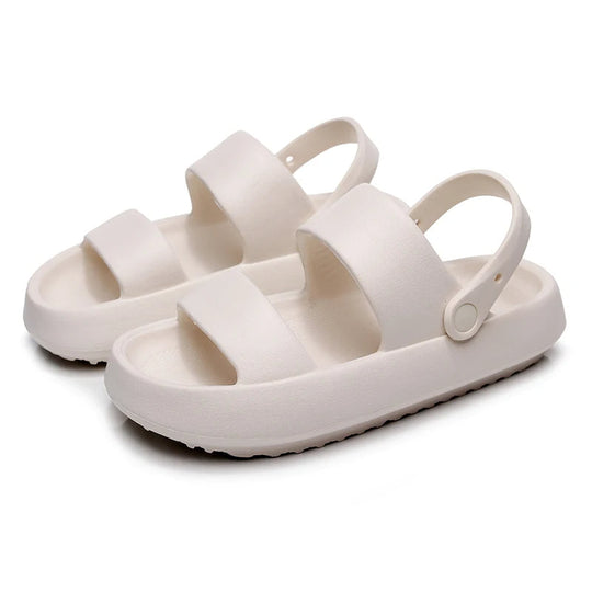 EB | Orthopädische Sandalen Comfort Plus Pantoletten mit Doppelriemen Gepolsterte, Lässige Slip-On-Sandalen