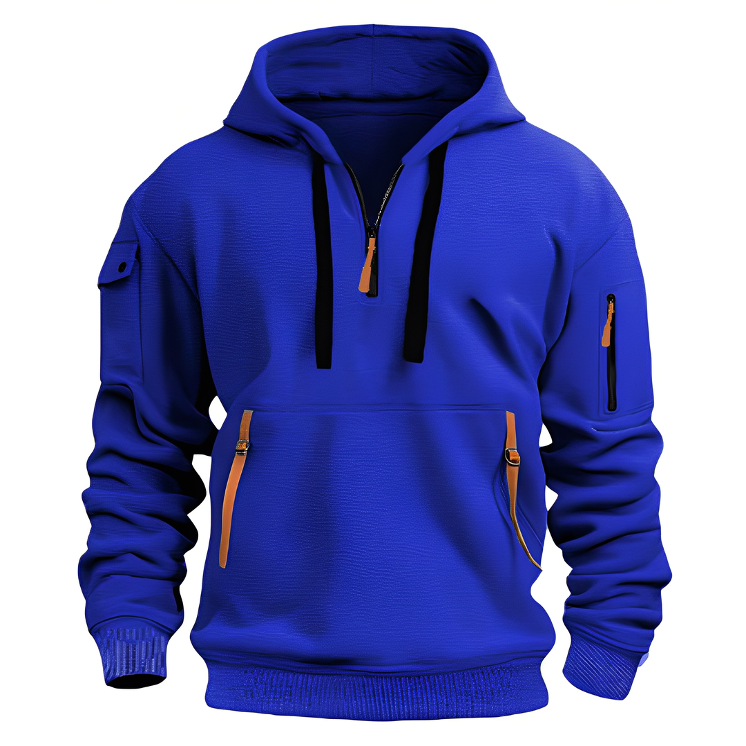 EB | Lässiger, lockerer Hoodie mit Reißverschluss für Männer