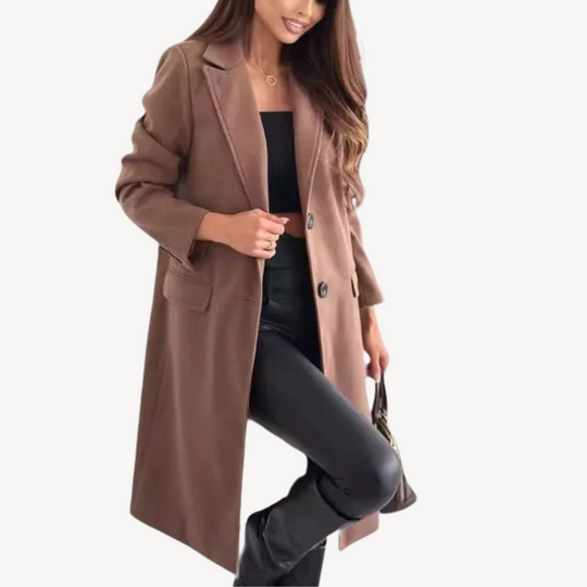 EB | Damen Wollmischung Mantel mit Taschen