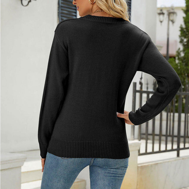 EB | Herz Strickpullover mit Karos Acryl Stilvoll, Bequem