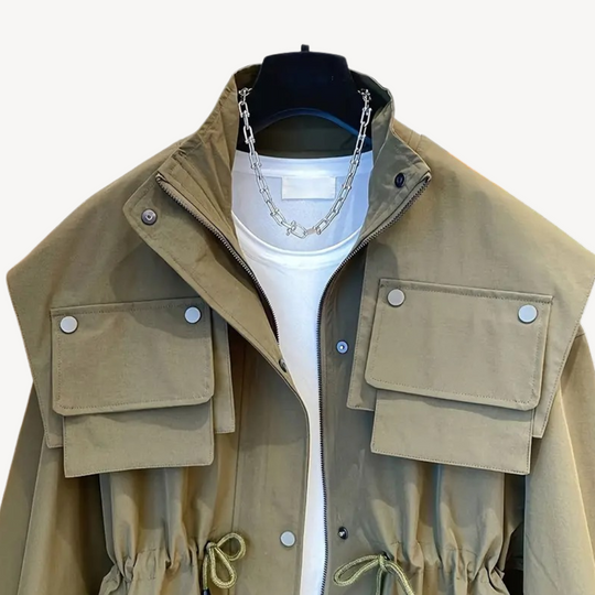 EB | Lässige Utility-Jacke mit Taschen für Frauen