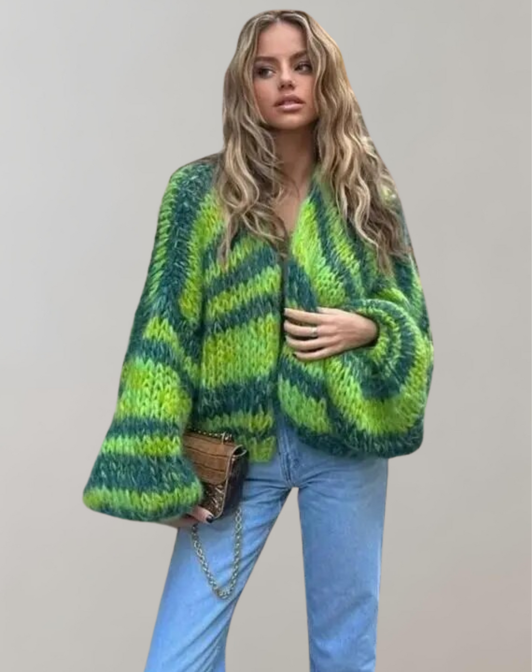EB | Übergroße und Bunte Strickjacke