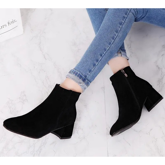 EB | Moderne Wild Ankle Boots mit Bequemem Absatz Damen Ankle Boots