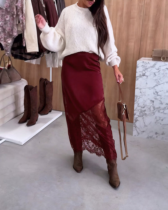 EB | Satinrock mit Spitzen Patchwork