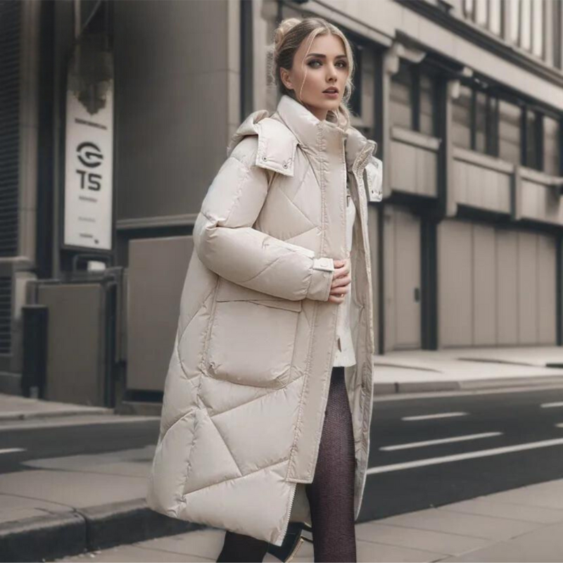 EB | Lange Jacke für Frauen Winter Warm
