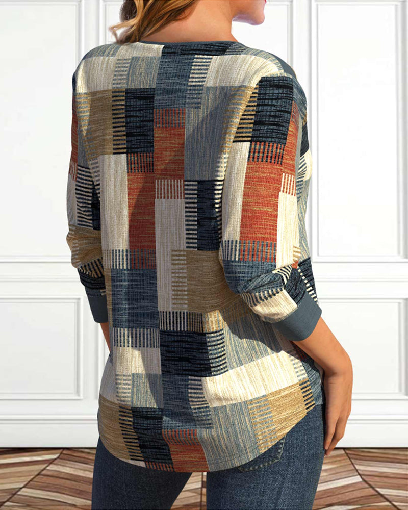 EB | Geometrischem Print Zum Schnüren