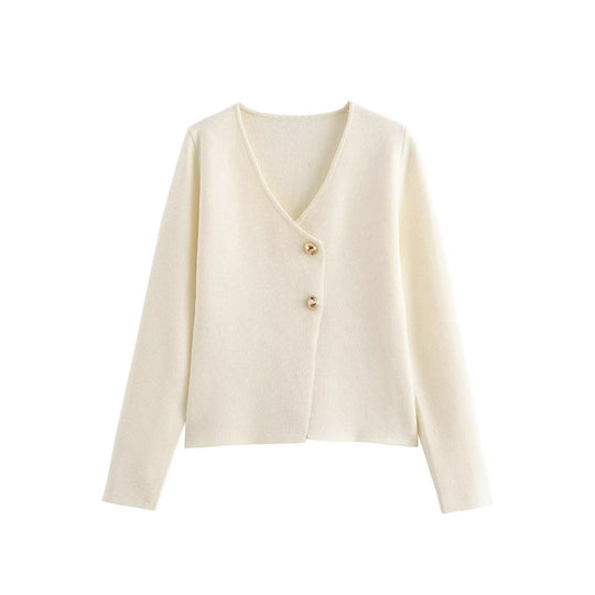 EB | Einfacher, figurschmeichelnder Strickcardigan für Frauen