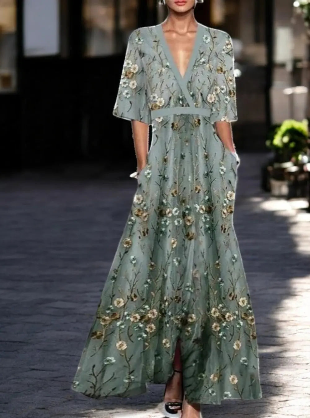 EB | Farbliche Maxi-Kleid