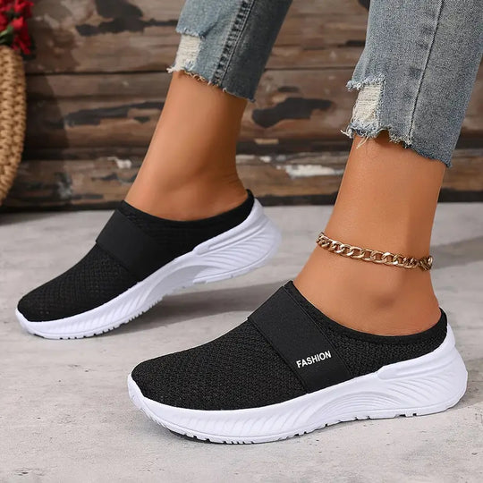 EB | Orthopädische Slip on Damenschuhe mit Klettverschluss