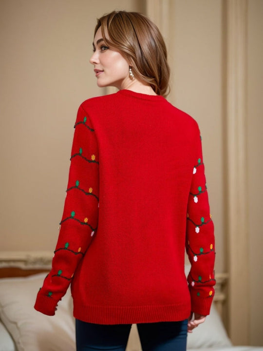 EB | Bestickter Weihnachtbaum Strickpullover