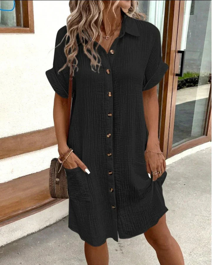 EB | Damen Elegantes Hemdkleid