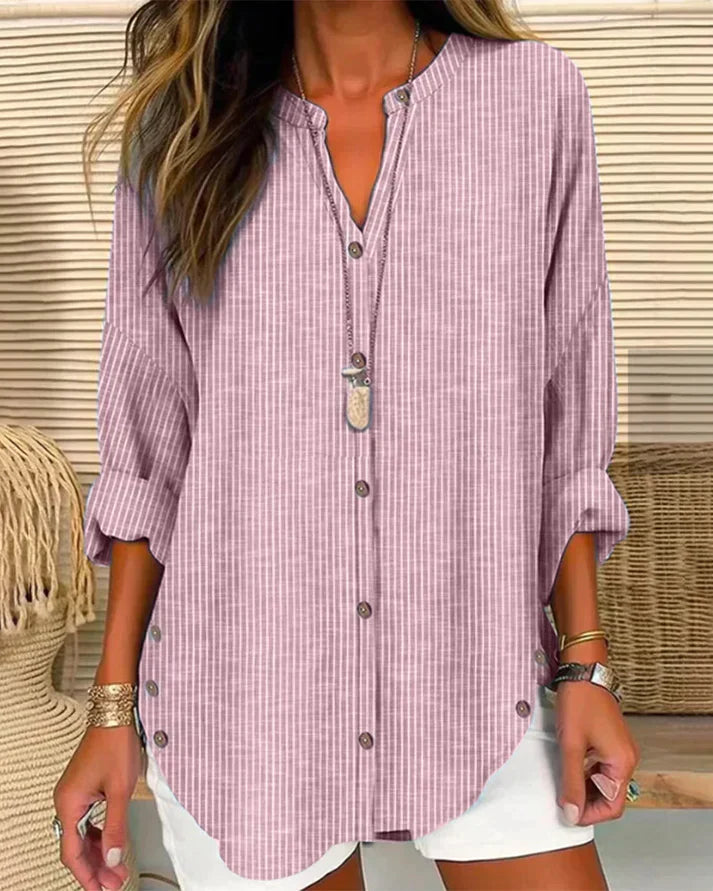 EB | Charm Of Casualness Locker Geschnittene Gestreifte Bluse