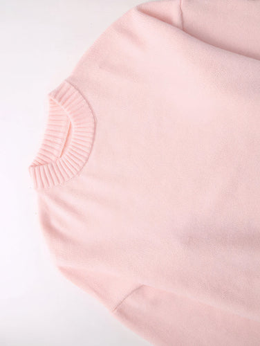 EB | Preppy Rundausschnitt Gestrickter Pullover