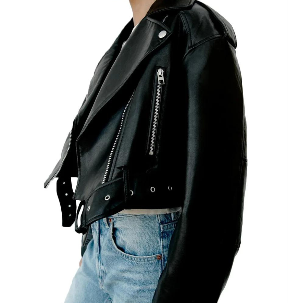 EB | Slim-Fit-Lederjacke für Frauen