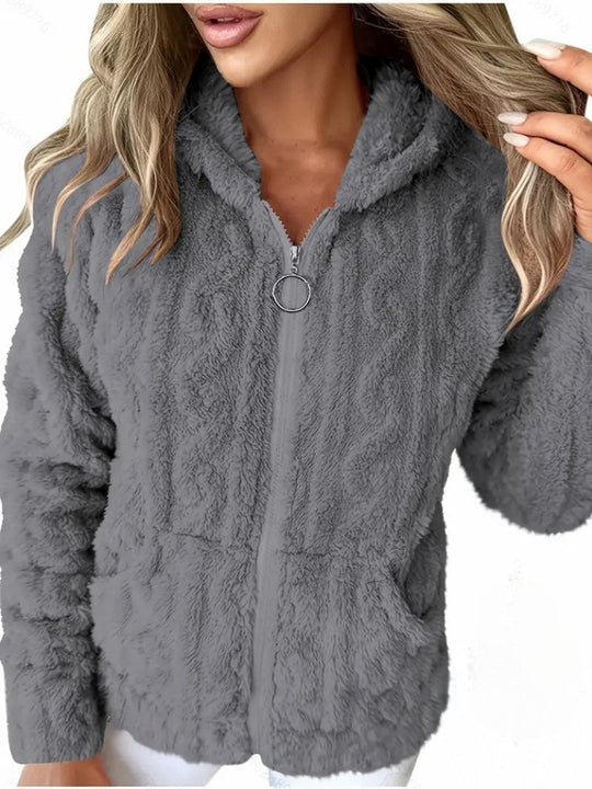 EB | Weiches Kapuzen Sweatshirt mit Reißverschluss