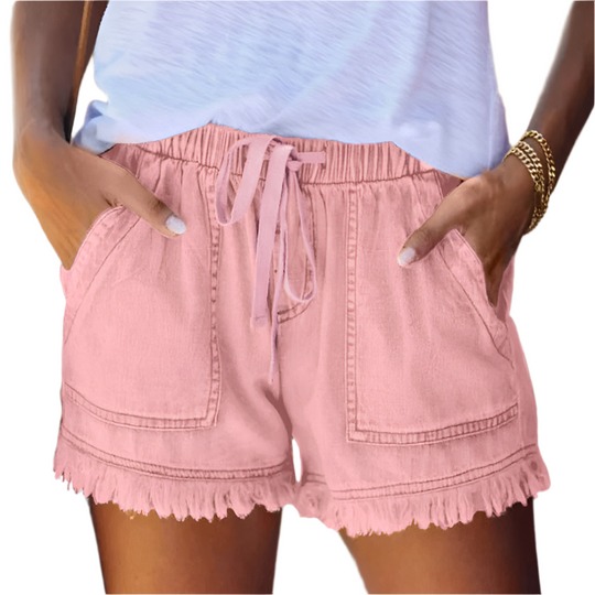 EB | High-Waist Denim-Shorts
