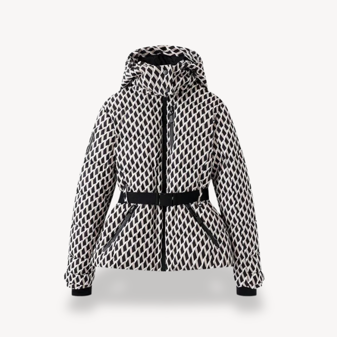 EB | Damen Kapuzen Gürteltaschen Steppjacke