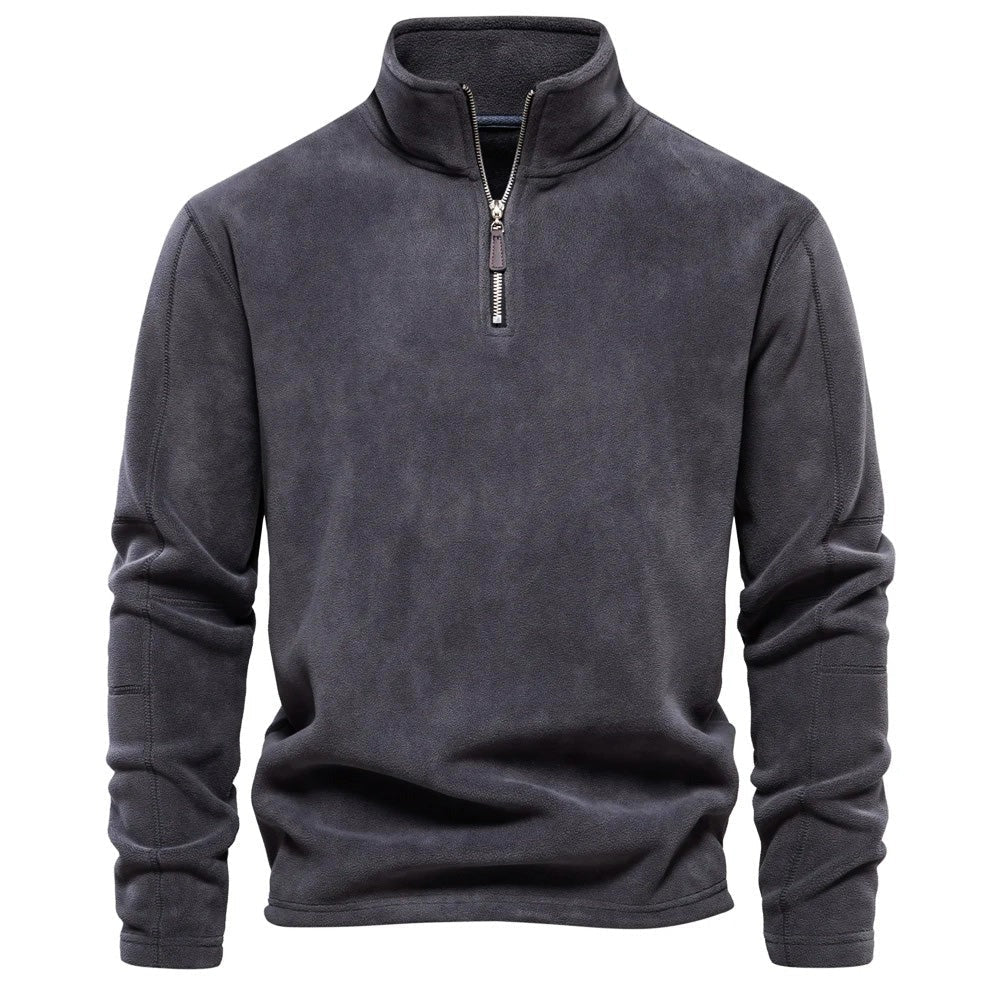 EB | Strickpullover mit Half-Zip Wollmischung Klassisch und Bequem