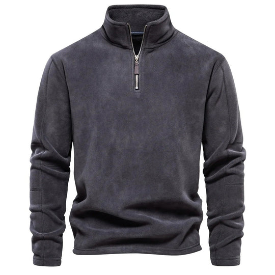 EB | Strickpullover mit Half-Zip Wollmischung Klassisch und Bequem