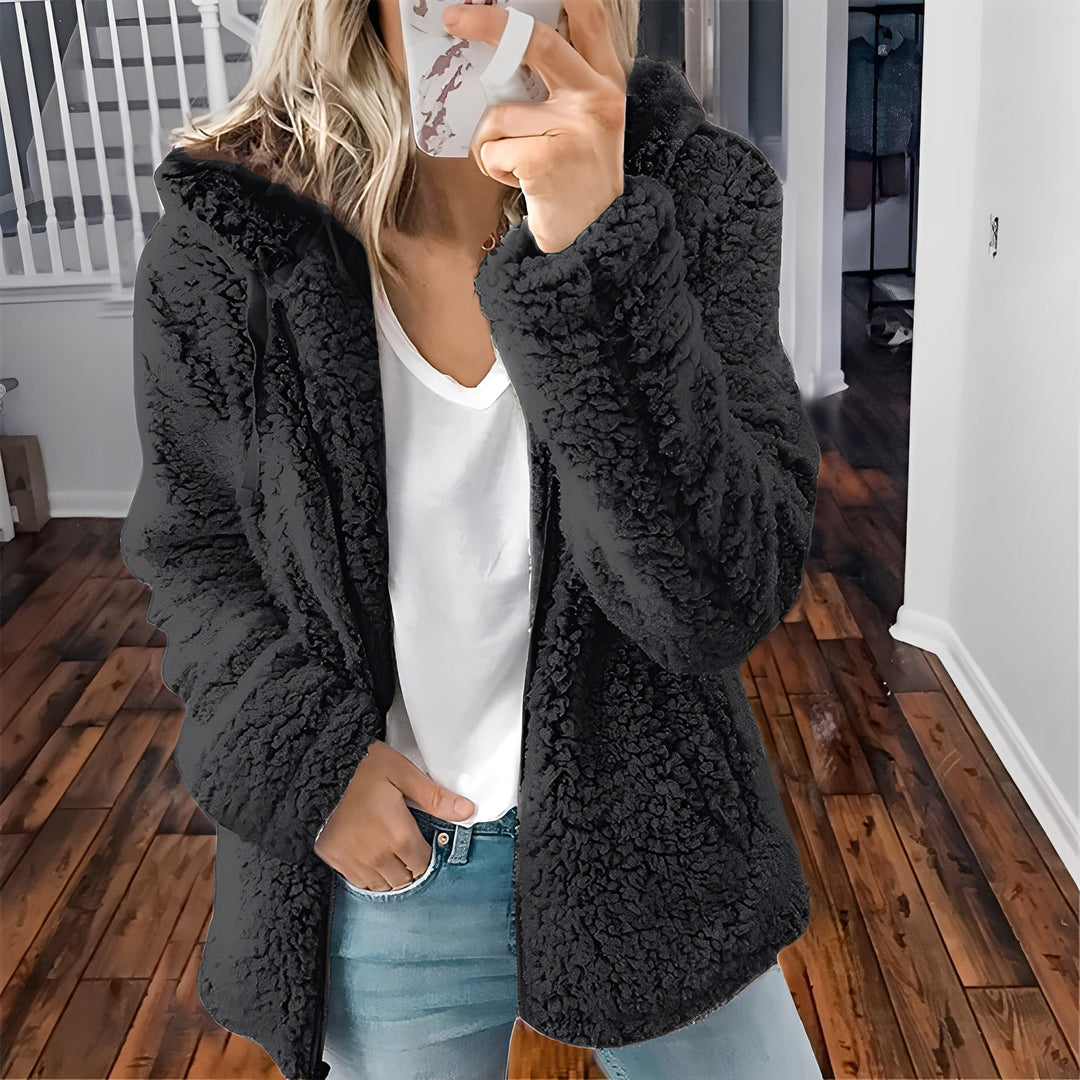 EB | Damen-Kapuzenwolljacke für Wärme