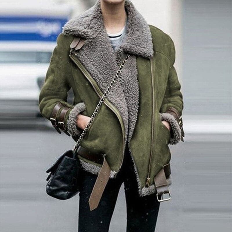 EB | Leder Fliegerjacke - Plüsch Gefüttert