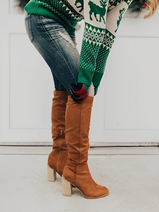 EB | Elegante Hohe Stiefel mit Absatz