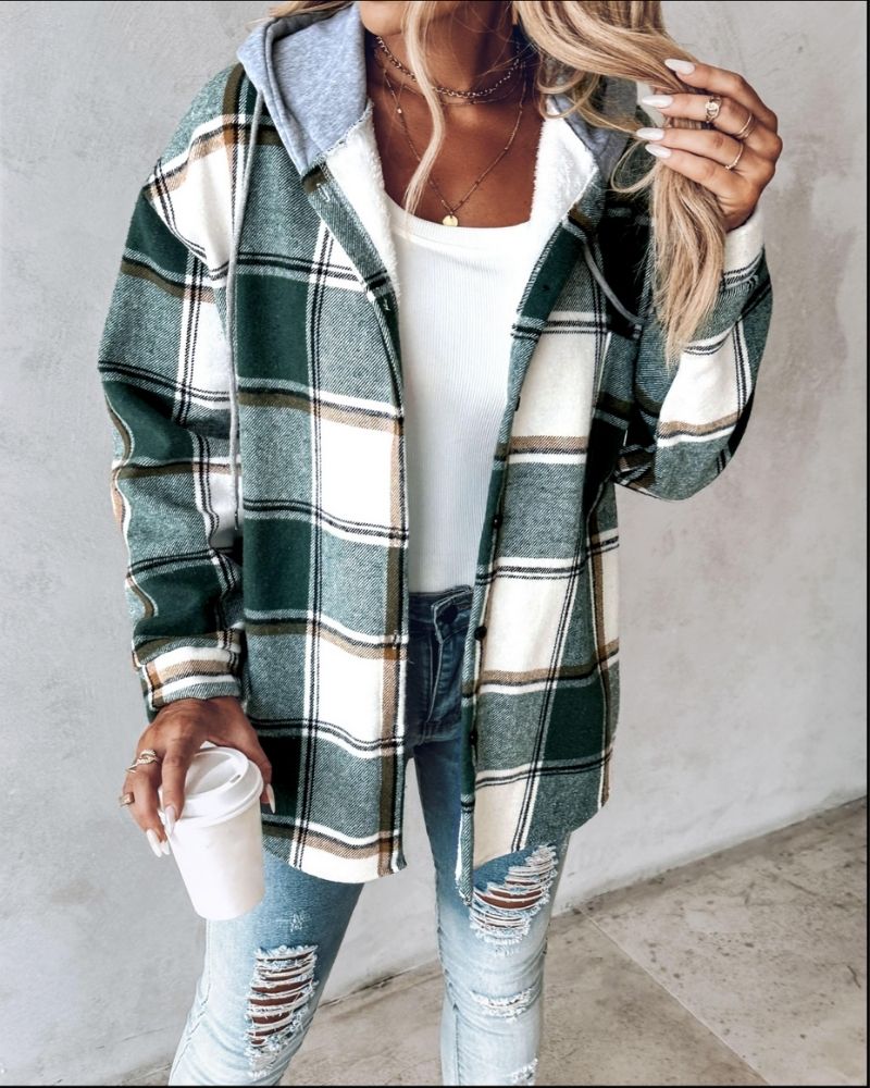 EB | Weiche Flanell Bedruckte Jacke