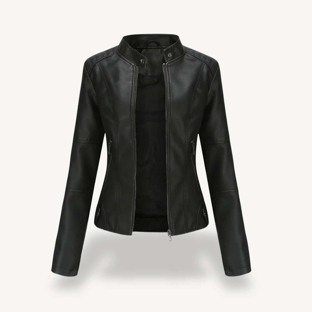 EB | Damen Kunstleder Bikerjacke