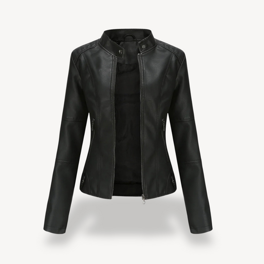 EB | Damen Kunstleder Bikerjacke