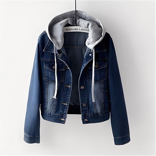 EB | Stilvolles Jeansjacke mit Kapuze für Frauen