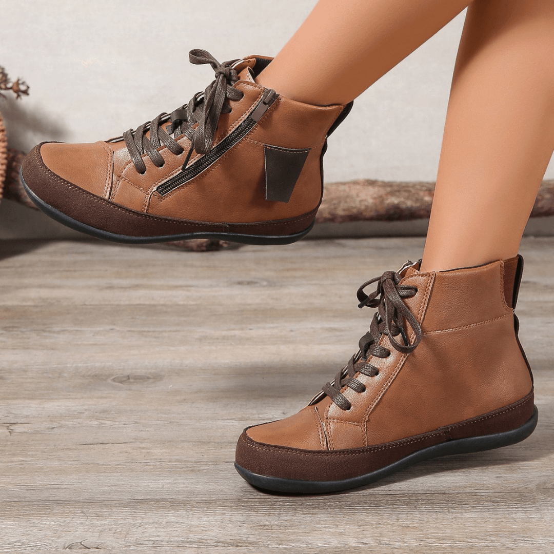 Stilvolle Stiefel bis zur Wadenmitte mit seitlichem Reißverschluss EB