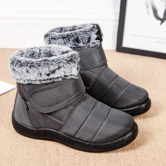 EB | Damen Wasserdichte Stiefel Aus Schlaufenkaninchenfell