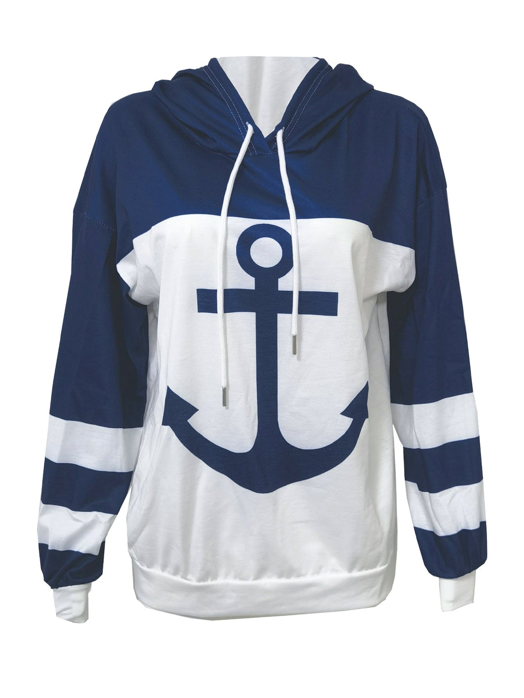 EB | Colorblock-Hoodie mit Anker-Print