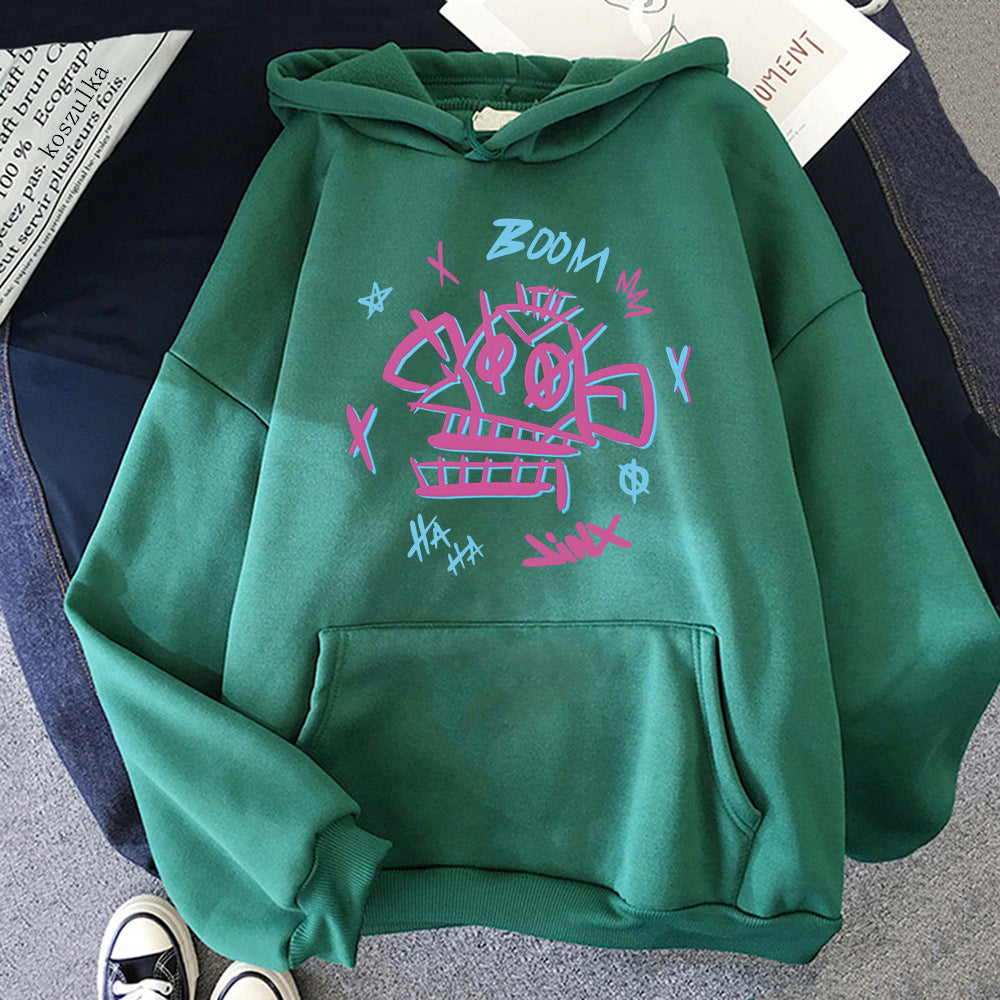 EB | Arcane Hoodie Harajuku Stil Jinx und Ekko