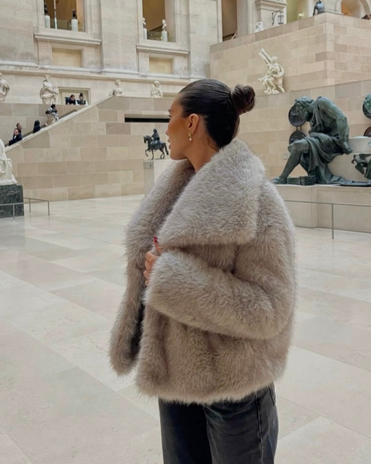 EB | Fur Coat Damen Reguläre Passform Belle Couture Fp 22 Essentielle Eleganz