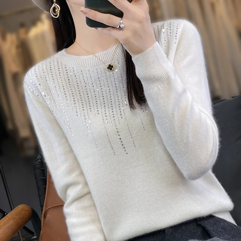 EB | Sweatshirt - Weicher Strickpullover mit funkelnden Details