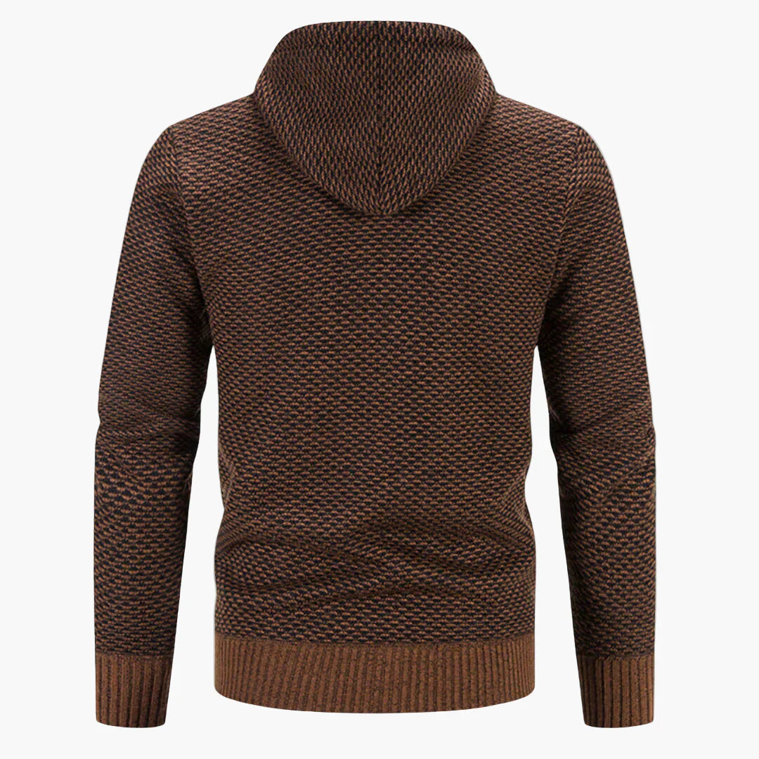EB | Strick-Kapuzenjacke für Herbst und Winter - Komfortabler Freizeit-Hoodie mit Reißverschluss