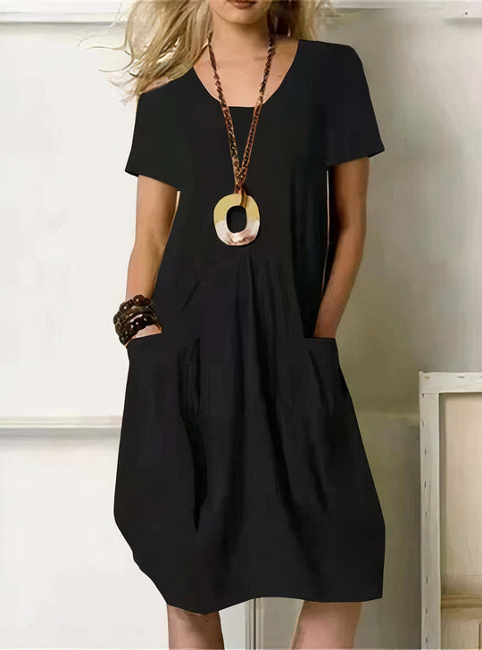 EB | Bauchbedeckendes Midi-Kleid mit Taschen