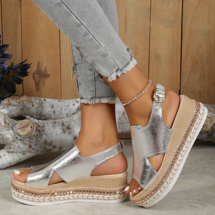 JuteStep Plattform-Sandalen EB