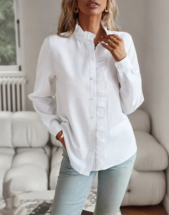 EB | Bluse mit Rüschendetails Leicht und Stilvoll Femininer Touch